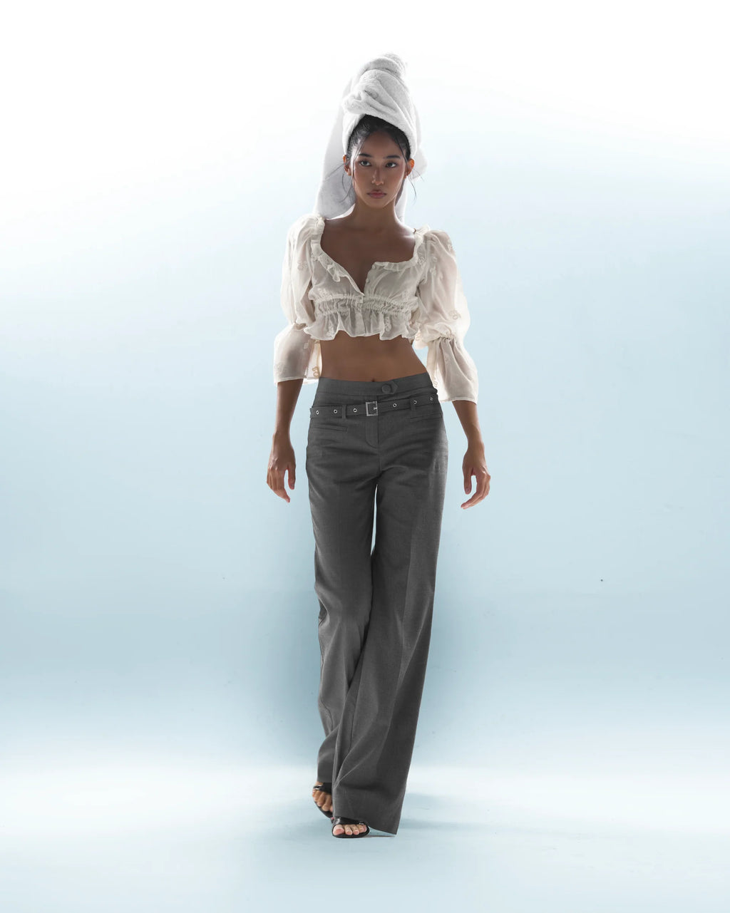 Rachel Pants with Tassel & Metal Logo Accesories